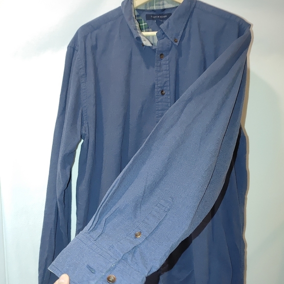 Tommy‎ Hilfiger Brushed Cotton Button Front Classic Long Sleeve Blue Shirt XL - Picture 4 of 8